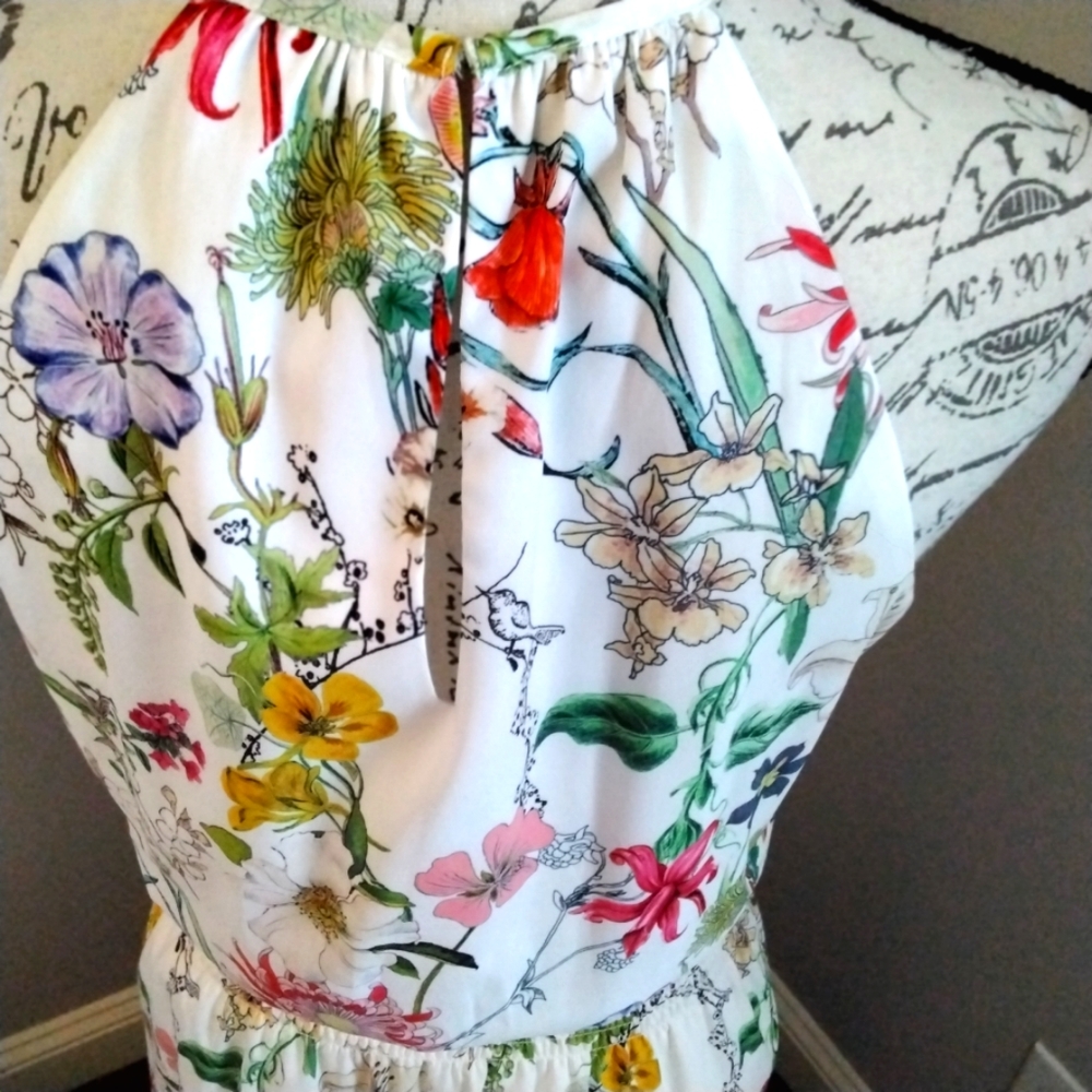 Parker NY Herley Halter Floral Midi Dress - S - Picture 11 of 13